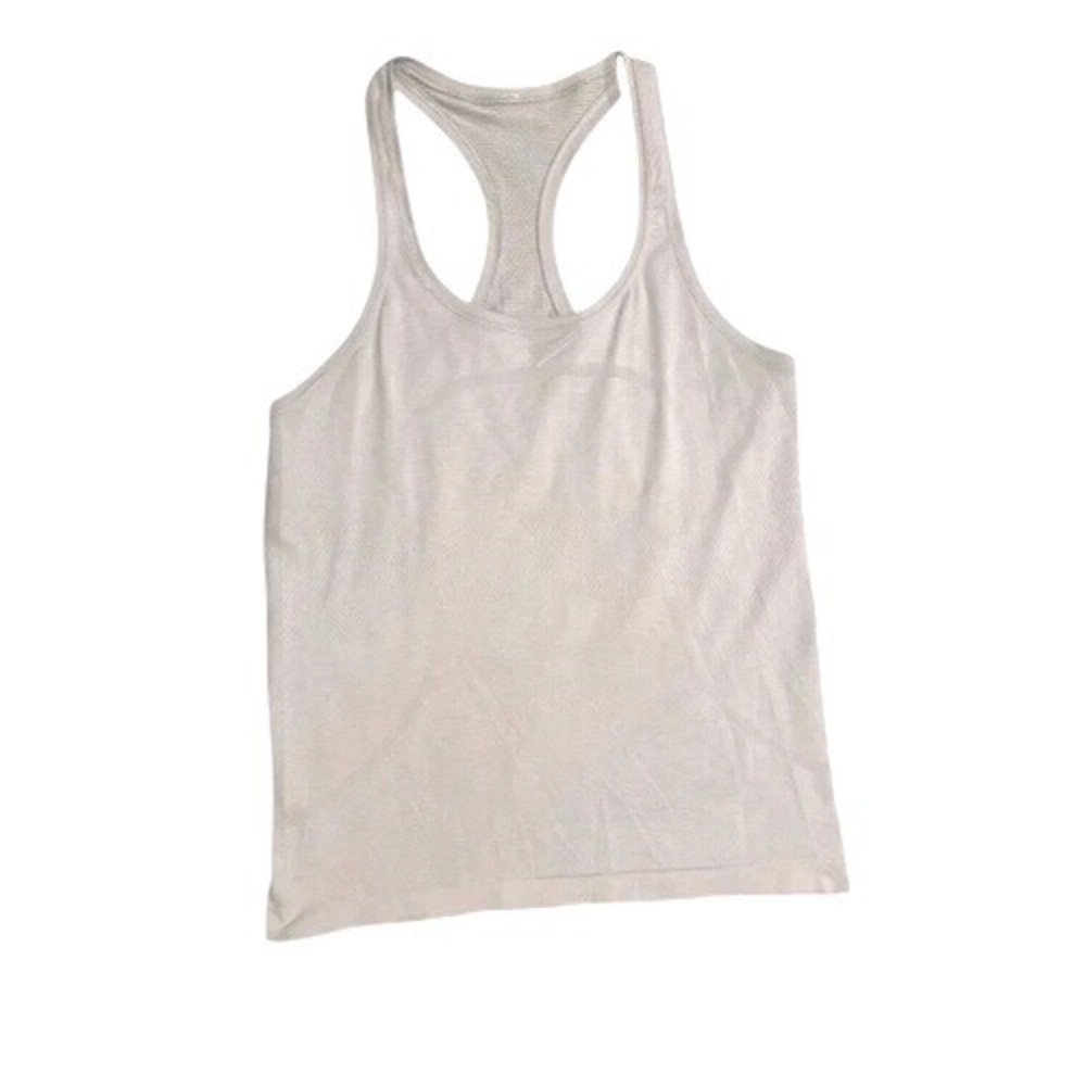 Lululemon Run Swiftly Tech Size 12 Light Pink Womens Tank Activewear Stretch